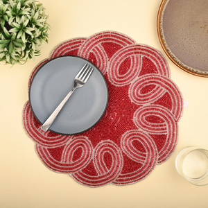 Meilleur set de table brodé à thème coloré avec perles pour la décoration de la maison par Creative Art Zone - Product Image 1
