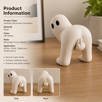 Statue en résine du doigt d'honneur, décoration minimaliste amusante et coquine pour bureau, intérieur, étagère, maison