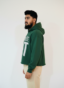 Sudadera con capucha para hombre, personalizada, de peso pesado, con dobladillo sin rematar, efecto desgastado, con parche bordado, corte cropped, con cremallera completa, estilo vintage oversize - Product Image 2