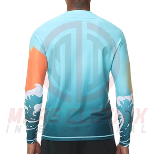 Latest Collection Lightweight <b>Men</b> Rash Guard In Low Price Custom Printed Breathable Eco-friendly <b>Men</b> Rash Guard - Product Image 2