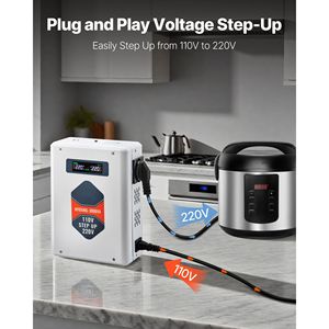 Convertitore di Tensione Industriale 3000VA, Trasformatore 110V/220V con 2 Prese EU e USB, Inverter - Product Image 3