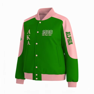 Alpha Kapa Alpha Sorority Cotton Twill Racing Jacket Women's Varsity Baseball Jacket High-Speed Biker Racing Jacket - Product Image 3