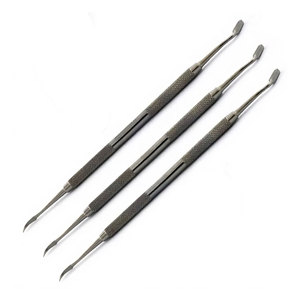 Lot de 3 instruments dentaires manuels en acier inoxydable allemand pour la pose de ligatures, incluant un repose-bandes et un poussoir de bandes orthodontiques mince - Product Image 4