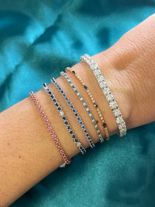 Bracelet tennis vintage classique pour femme plaqué or 14 carats avec diamants sertis en canal, certifié IGI, bijoux de mariage en alliage - Product Image 4