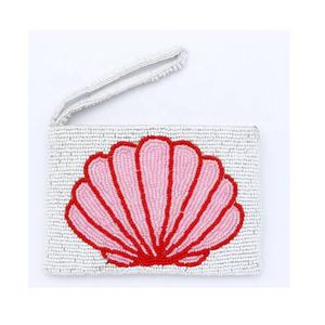 Monedero Pequeño de Conchas con Cuentas, Hecho a Mano, Ecológico, con Cierre de Cremallera, Bolsa Bordada, Estuche para Tarjetas, Regalo de Maquillaje para Niñas y Mujeres - Product Image 1