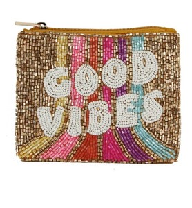 Colourful Striped Handmade Embroidery Glass <b>Seed</b> Beaded Coin Purse Zipper Daily Use For Gifting Party Modern Fashion Wallet - Product Image 6