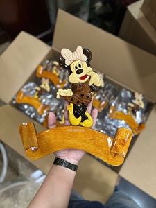 Letrero de puerta con temática de dibujos animados, placa de madera con nombre para niños, artesanía, decoración para colgar en la puerta, letrero con nombre para niños, artesanía en madera con incrustaciones para recuerdo - Product Image 5