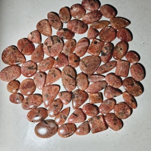 Lot en gros de cabochons de pierre de soleil orange naturelle de haute qualité, formes variées, polis, certifiés par un tiers, 20-45mm - Product Image 2