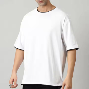 OEM High Quality 100% Cotton Men's T-Shirt Eco-Friendly 150 Grams Vintage Style Casual Blank 100% Cotton Men's T-shirts - Product Image 2