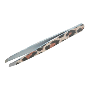 Pince à épiler sourcils en acier inoxydable multicolore de haute qualité, pointe inclinée personnalisée, outil de beauté, vente en gros - Product Image 2