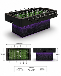 Velar foosball table premium family <b>game</b> table eco friendly dark green wood finish customizable packaging indoor en - Product Image 5