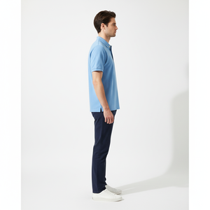 Chemises décontractées en coton tricoté pour hommes, avec poche, broderie personnalisée, anti-plis, pour tenues de travail d'équipe - Vente chaude - Product Image 3