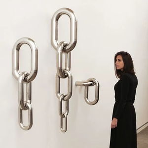 โซ่เรซิ่นลายหินอ่อนตกแต่งสำหรับงานศิลปะตกแต่งผนังภายในบ้าน รูปปั้นประดับตกแต่งสไตล์โมเดิร์นสวยงาม ของตกแต่งห้องนั่งเล่น - Product Image 1