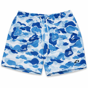 Shorts de sport imprimés camouflage pour hommes, respirants, en maille, avec cordon de serrage à la taille, légers, pour l'entraînement, OEM - Product Image 3