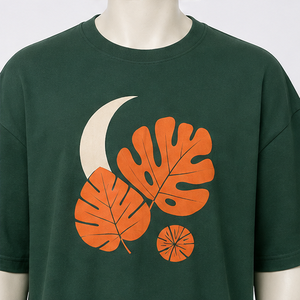 T-shirt personnalisé 100 % coton, coupe oversize à épaules tombantes, motif géométrique moderne sérigraphié, séchage rapide, 220 g, pour boutique haut de gamme - Product Image 6