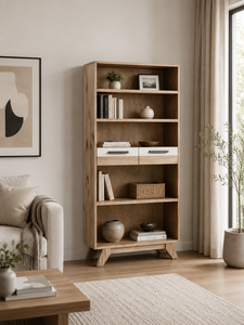 SOHO Collection Modern Space-Saving Durable 1850mm Height <b>Solid</b> <b>Wood</b> Multifunction Easy Installation Best Quality Home <b>Bookcase</b> - Product Image 4