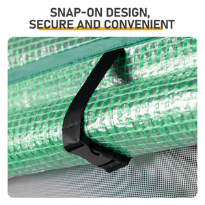 Serra Pieghevole in Rete PE 8x12ft, Struttura in Tubi di Ferro Verniciato, Serra da Giardino Verde - Product Image 6