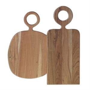 Planche à découper professionnelle en bois, design en bois naturel épais, idéale pour hacher, trancher les légumes, les fruits et la viande. - Product Image 1