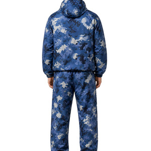 High Quality Wholesale Customized Blue <b>Camo</b> <b>Windbreaker</b> Tracksuit Men Lightweight Hooded Jogger Set Urban Streetwear OEM Jackets - Product Image 5