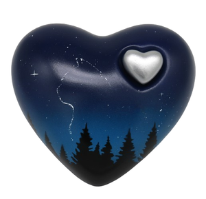 Urne commémorative pour cendres en laiton/aluminium, vert clair avec imprimé chat noir et mini cœur, pour cendres funéraires - Product Image 4