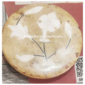 Miroir en marbre incrusté de collection de marque indienne la plus populaire avec matériau en nacre pour la maison, article de cadeaux spéciaux - Product Image 5