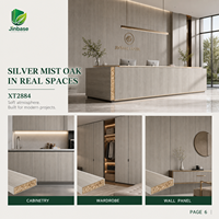 Panneau OSB mélaminé Jinbase SXT2884 Silver Mist Oak 18 mm E0 1220x2440 mm pour la décoration intérieure scandinave