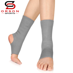 Attelle de cheville élastique grise personnalisée pour Muay Thai, Kickboxing, MMA – Protège-pieds de compression, bandages de cheville, manchon de protection sportif - Product Image 1