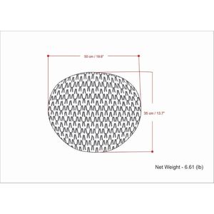 Nisi Light Grey Round Knitted Outdoor/Indoor <b>Pouf</b> Stylish Indoor/Outdoor Accent Furniture - Product Image 5