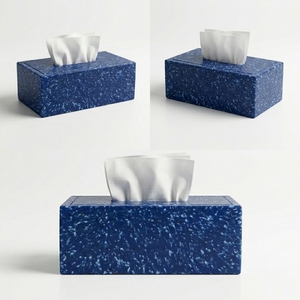 Cubierta Moderna para Caja de Pañuelos con Diseño Abstracto Verde Marmoleado, Porta Servilletas Rectangular, Decoración para el Hogar, Accesorio de Escritorio Ecológico - Product Image 6
