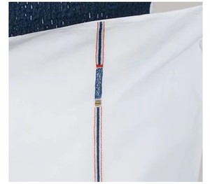 Custom Wholesale Embroidery Lines Pattern Duvet Cover Sets White Cotton Machine-washable <b>Bedding</b> Sets Home Hotel Wedding - Product Image 2