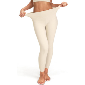 High Waist Knitted Solid <b>Womens</b> Workout Leggings Fitness Gym Stretch Custom Private Label Service - Product Image 3