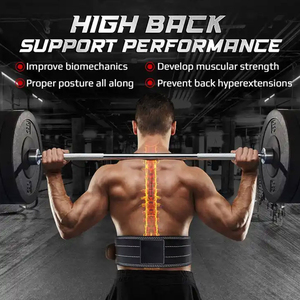 Weight Lifting Waist Support <b>Belt</b> Cowhide Adjustable Buckle Closure Men Strength Training Fitness Gear - Product Image 6