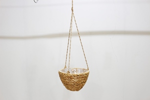 Water Hyacinth <b>Hanging</b> Planter <b>Basket</b> Handwoven Natural Flower Pot - Product Image 2