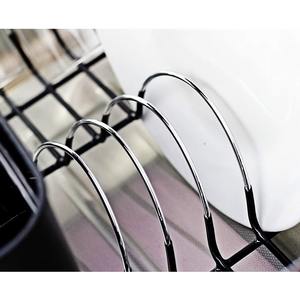 Elegante escurreplatos de hierro de 3 niveles para encimera con diseño minimalista y moderno - Product Image 2