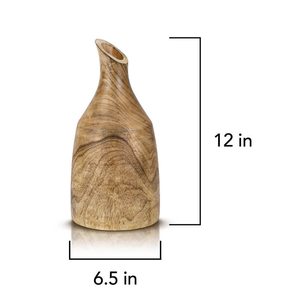 Jarrón de Madera de Mango al por Mayor para Flores Secas, Ligero, Clásico, Decoración para el Hogar, Sala de Estar, Hotel, Color Natural, MULTI CRAFT - Product Image 3