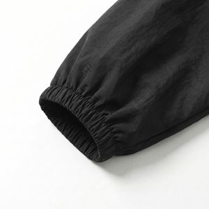 Minimal Black & Grey Hooded Shell <b>Jacket</b> — <b>Packable</b> Lightweight Windbreaker with Contrast Panels | Unisex OEM/ODM Private Label - Product Image 5