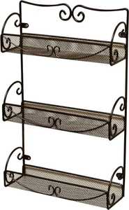 Wall Mounted Floating Spice Rack Industrial Wood Seasoning Bottle <b>Storage</b> Ledge Hanging <b>Kitchen</b> Pantry Cabinet Organizer Set - Product Image 5