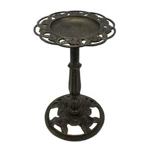 Solar Glass Cardinal Bird <b>Bath</b> Stake Red Floral Design <b>Lighted</b> Outdoor Garden Birdbath Wild Bird Feeder Landscape Yard Art Bowl - Product Image 1