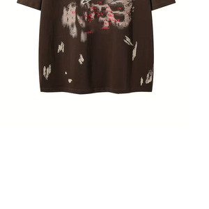 Men's Vintage 100% Cotton <b>T</b>-Shirt Oversized Crew Neck Solid Slight Stretch Knit Fabric Casual Weekend Loose Top Eco-Friendly - Product Image 2