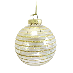 Boules suspendues de Noël argent or incassable clair 8CM matériau PET - Product Image 3