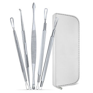 Professional Stainless Steel Vacuum <b>Extractor</b> Kit <b>Blackhead</b> & Acne Removal Tools - Product Image 1