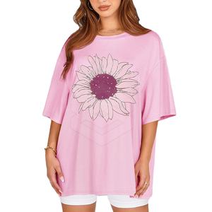 Camiseta Holgada de Verano para Mujer, Ecológica, 100% Algodón, Transpirable, Talla Grande - Ropa Deportiva de Alta Calidad - Product Image 1