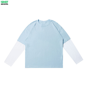 Camiseta de hombre de manga corta de doble capa de punto tipo gofre de 220 gramos, estilo Y2K, con lavado ácido y efecto desgastado, puños descoloridos, 100% algodón, ecológica. - Product Image 3