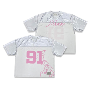 Camisetas de Fútbol Americano Personalizadas, Estilo Boxy, Malla Transpirable, Estampadas, Clásicas, Negras, Cuello en V, Diseño Moderno - Product Image 2