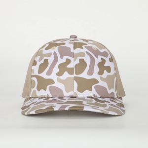 Casquette de baseball unisexe en coton à 5 panneaux en maille camouflage, réglable, pour usage décontracté en extérieur - Product Image 1