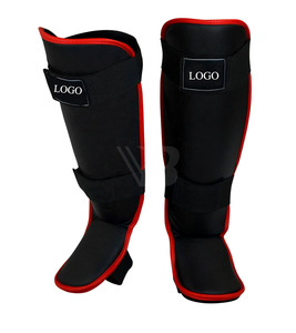 Espinilleras de Muay Thai con Logotipo Personalizado OEM/ODM - Protectores de Espinilla y Empeine de Cuero Genuino para MMA, Protección Profesional de Alta Calidad y Ecológica - Product Image 4