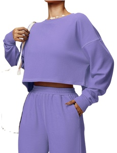 ชุดวอร์ม2ชิ้นสำหรับผู้หญิงเสื้อสเวตเชิ้ตมีซิปแบบแนบเนื้อสำหรับใส่วิ่ง - Product Image 3