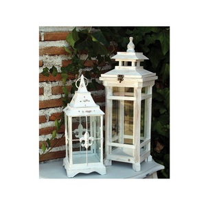 Farol de Madera para Decoración del Hogar, Centros de Mesa para Bodas Estilo Rústico, Decoración para Chimeneas y Reuniones Festivas - Product Image 1