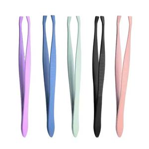 Pinzas Profesionales de Acero Inoxidable para Cejas, Punta Inclinada de Precisión, Herramienta de Belleza para Depilación - Product Image 2