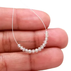 White Diamond Fancy Shape Faceted 2.5 mm 3 mm 3.5 mm <b>Loose</b> <b>Beads</b> Super High Quality DIY Craft Making Rondelle <b>Beads</b> - Product Image 4